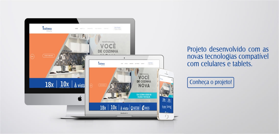 Criação de Sites para Loja de Móveis Planejados - Pétala Design - Móveis Planejados Italínea em São Gonçalo, Niterói, maricá, Petrópolis